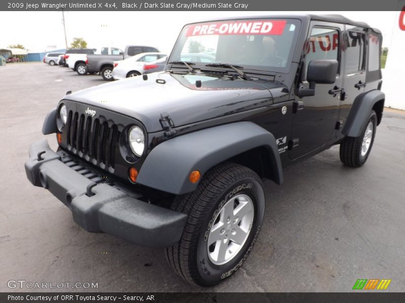 Black / Dark Slate Gray/Medium Slate Gray 2009 Jeep Wrangler Unlimited X 4x4