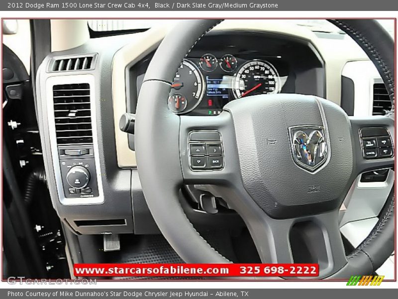 Black / Dark Slate Gray/Medium Graystone 2012 Dodge Ram 1500 Lone Star Crew Cab 4x4