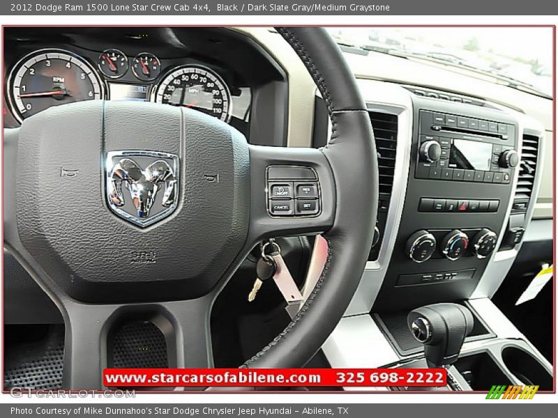 Black / Dark Slate Gray/Medium Graystone 2012 Dodge Ram 1500 Lone Star Crew Cab 4x4