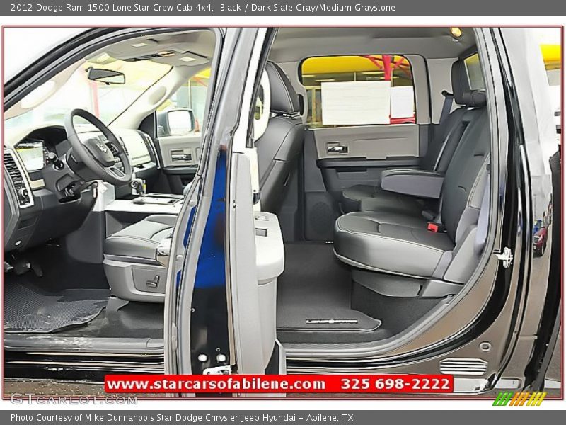 Black / Dark Slate Gray/Medium Graystone 2012 Dodge Ram 1500 Lone Star Crew Cab 4x4