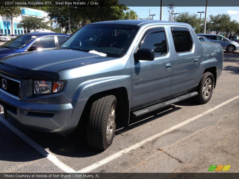 Steel Blue Metallic / Gray 2007 Honda Ridgeline RTX