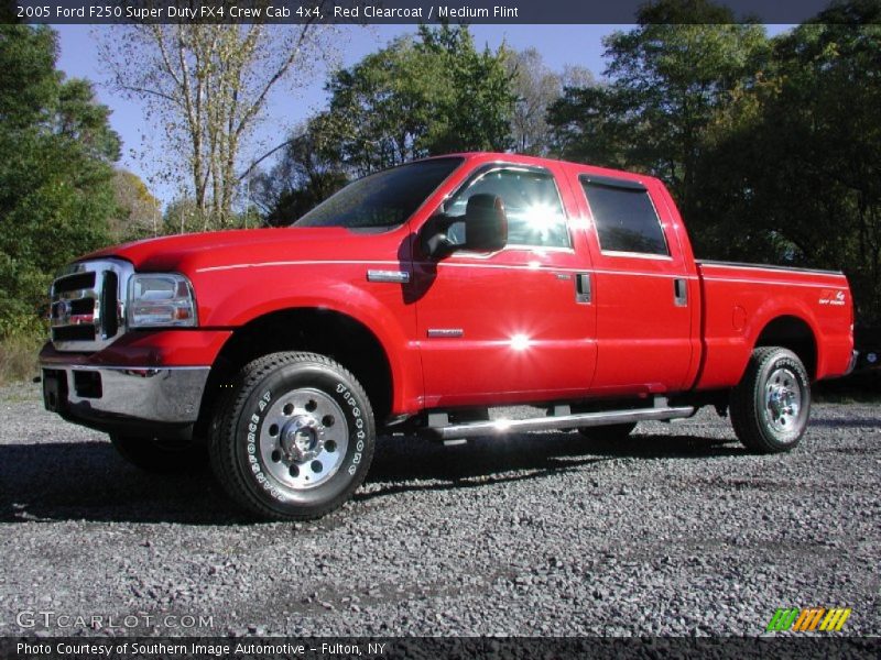 Red Clearcoat / Medium Flint 2005 Ford F250 Super Duty FX4 Crew Cab 4x4