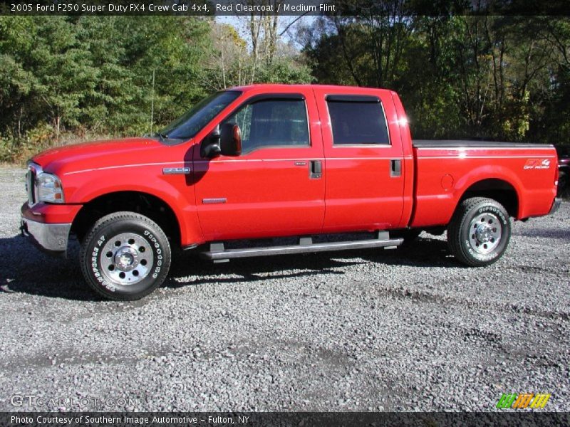 Red Clearcoat / Medium Flint 2005 Ford F250 Super Duty FX4 Crew Cab 4x4