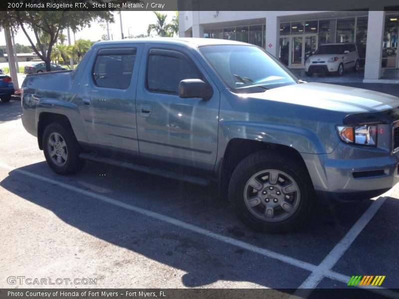 Steel Blue Metallic / Gray 2007 Honda Ridgeline RTX