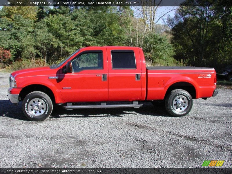 Red Clearcoat / Medium Flint 2005 Ford F250 Super Duty FX4 Crew Cab 4x4