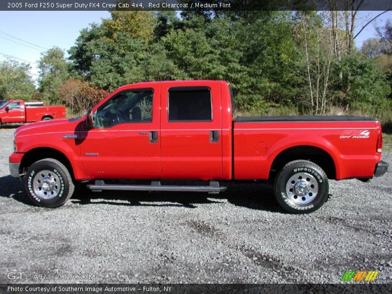 Red Clearcoat / Medium Flint 2005 Ford F250 Super Duty FX4 Crew Cab 4x4
