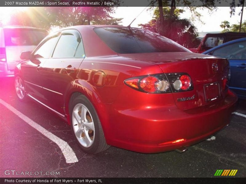 Redfire Metallic / Beige 2007 Mazda MAZDA6 i Sport Sedan