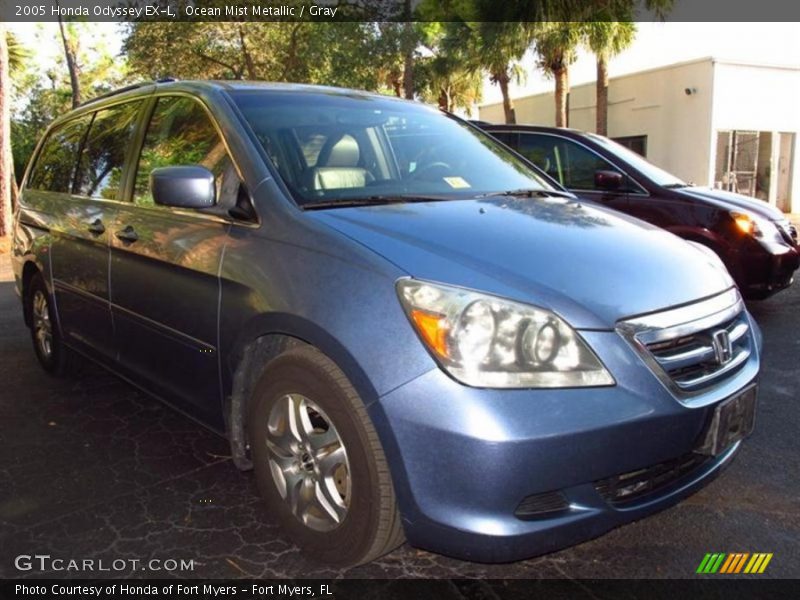 Ocean Mist Metallic / Gray 2005 Honda Odyssey EX-L
