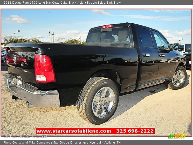 Black / Light Pebble Beige/Bark Brown 2012 Dodge Ram 1500 Lone Star Quad Cab