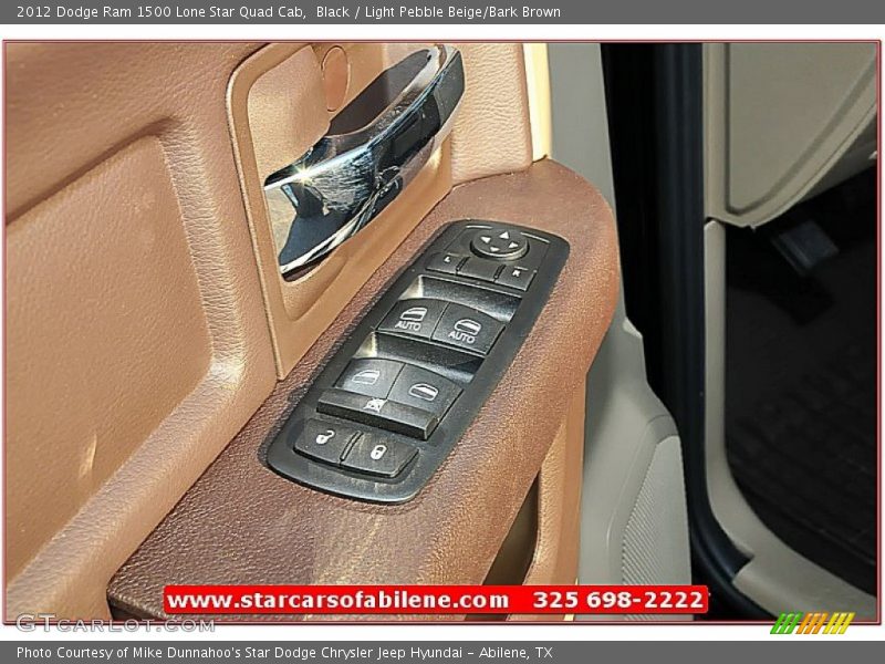 Black / Light Pebble Beige/Bark Brown 2012 Dodge Ram 1500 Lone Star Quad Cab