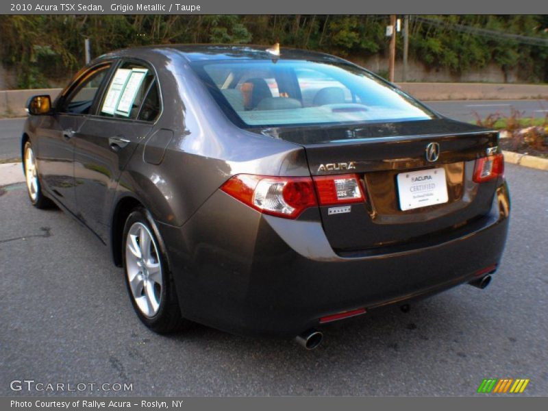 Grigio Metallic / Taupe 2010 Acura TSX Sedan