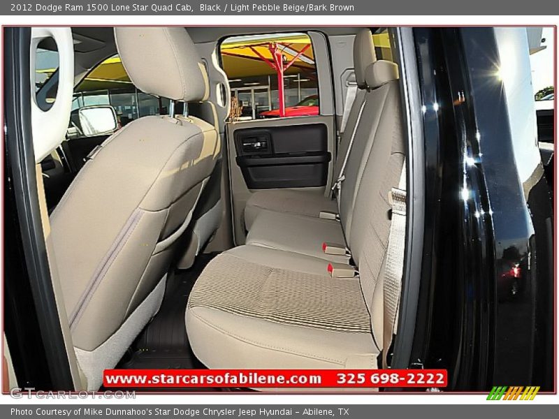 Black / Light Pebble Beige/Bark Brown 2012 Dodge Ram 1500 Lone Star Quad Cab