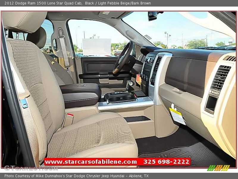 Black / Light Pebble Beige/Bark Brown 2012 Dodge Ram 1500 Lone Star Quad Cab