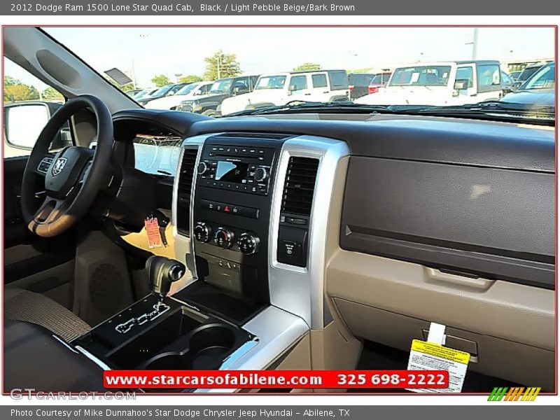 Black / Light Pebble Beige/Bark Brown 2012 Dodge Ram 1500 Lone Star Quad Cab