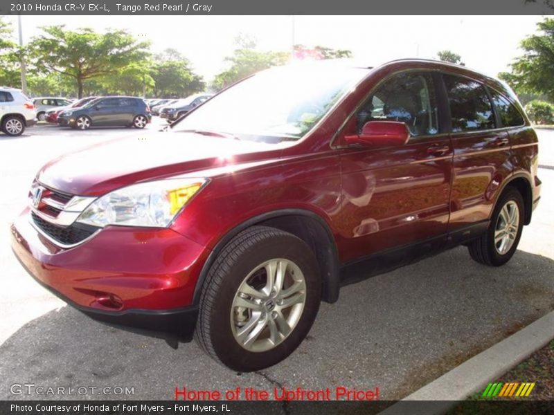 Tango Red Pearl / Gray 2010 Honda CR-V EX-L