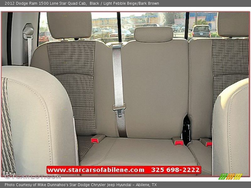 Black / Light Pebble Beige/Bark Brown 2012 Dodge Ram 1500 Lone Star Quad Cab