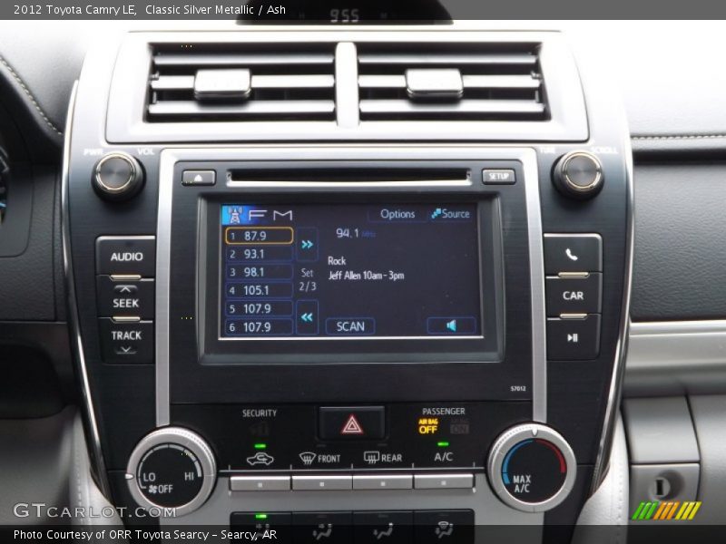 Classic Silver Metallic / Ash 2012 Toyota Camry LE