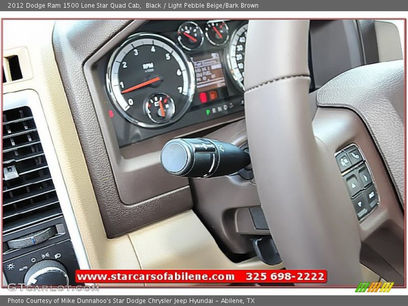 Black / Light Pebble Beige/Bark Brown 2012 Dodge Ram 1500 Lone Star Quad Cab