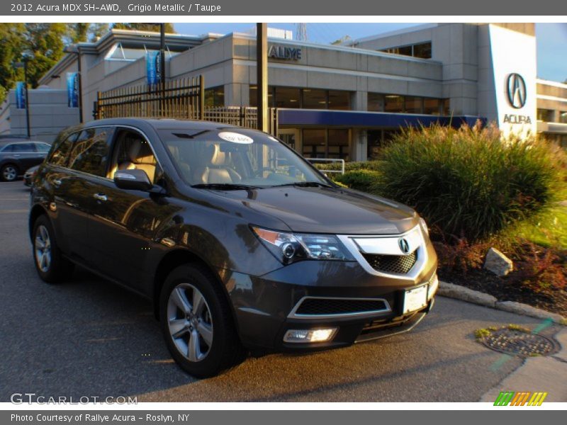 Grigio Metallic / Taupe 2012 Acura MDX SH-AWD