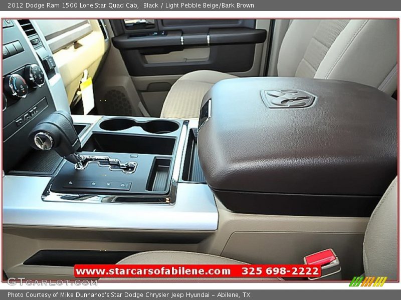 Black / Light Pebble Beige/Bark Brown 2012 Dodge Ram 1500 Lone Star Quad Cab