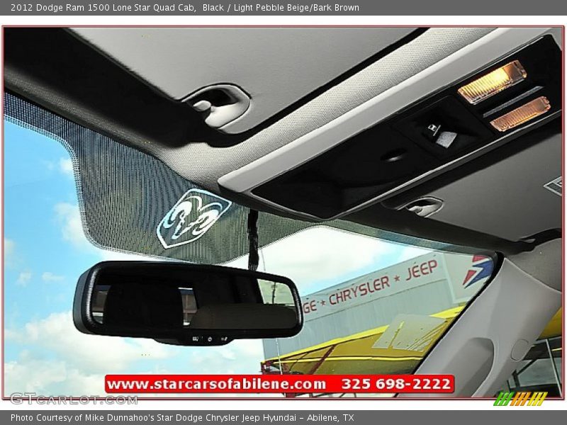 Black / Light Pebble Beige/Bark Brown 2012 Dodge Ram 1500 Lone Star Quad Cab
