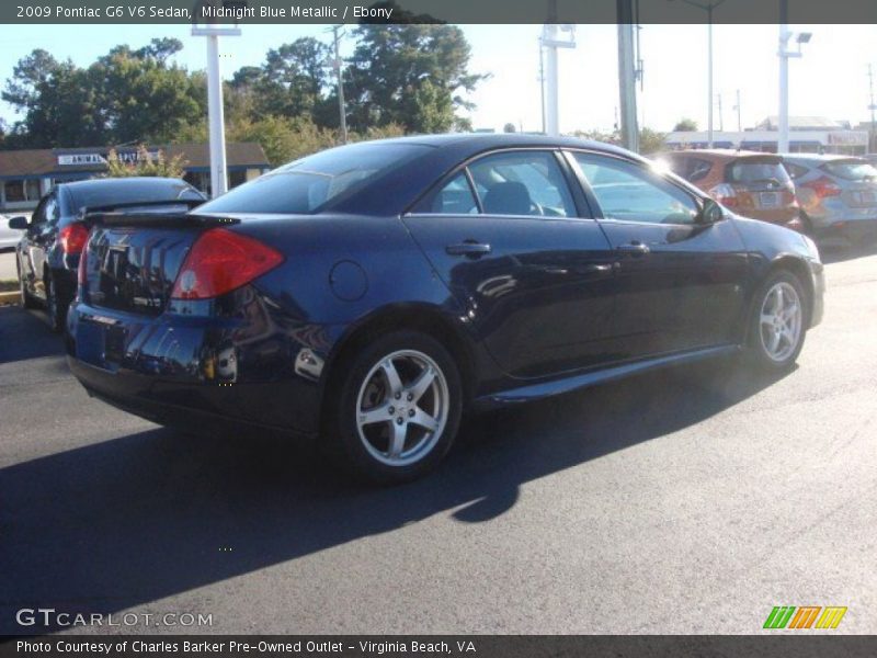 Midnight Blue Metallic / Ebony 2009 Pontiac G6 V6 Sedan