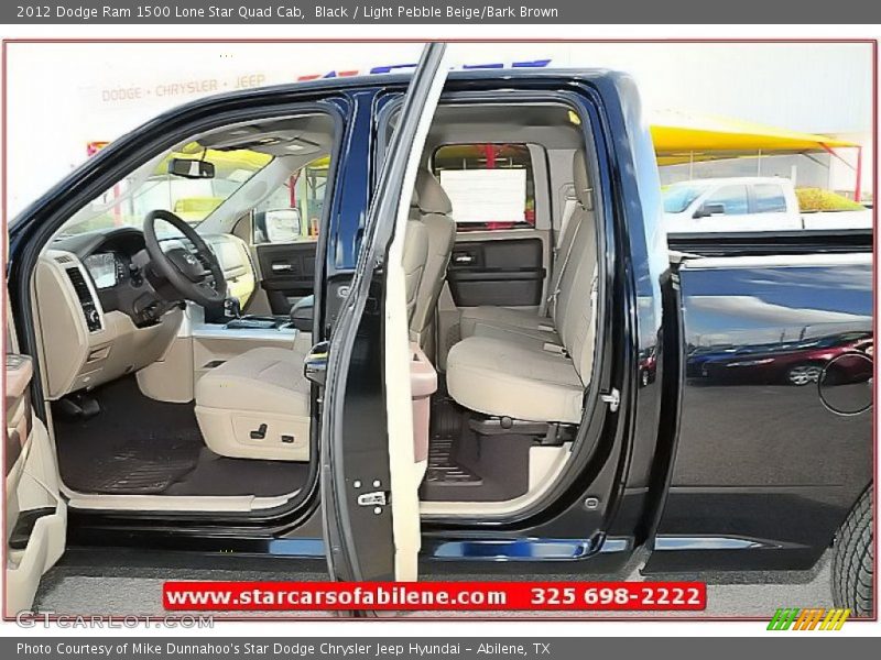 Black / Light Pebble Beige/Bark Brown 2012 Dodge Ram 1500 Lone Star Quad Cab