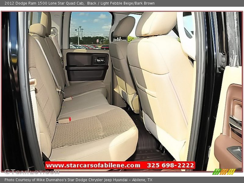Black / Light Pebble Beige/Bark Brown 2012 Dodge Ram 1500 Lone Star Quad Cab