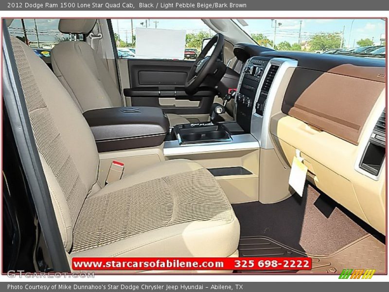 Black / Light Pebble Beige/Bark Brown 2012 Dodge Ram 1500 Lone Star Quad Cab