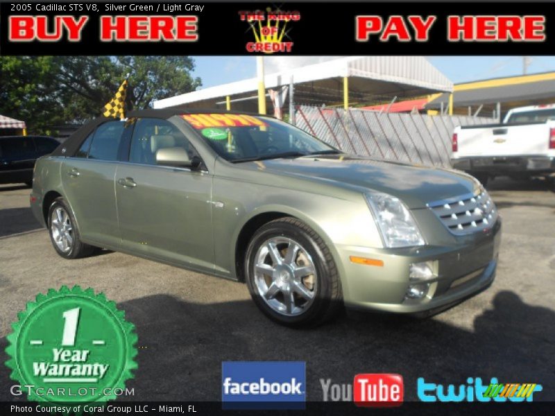 Silver Green / Light Gray 2005 Cadillac STS V8