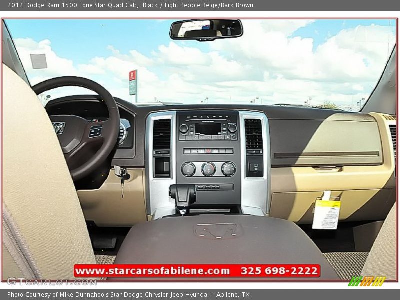 Black / Light Pebble Beige/Bark Brown 2012 Dodge Ram 1500 Lone Star Quad Cab