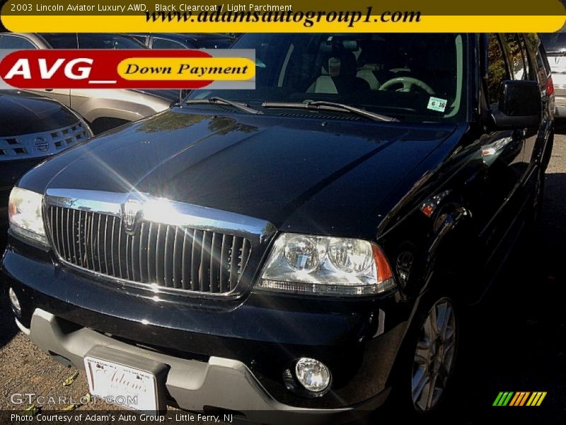 Black Clearcoat / Light Parchment 2003 Lincoln Aviator Luxury AWD