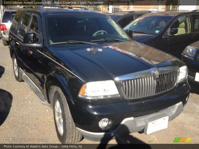 Black Clearcoat / Light Parchment 2003 Lincoln Aviator Luxury AWD