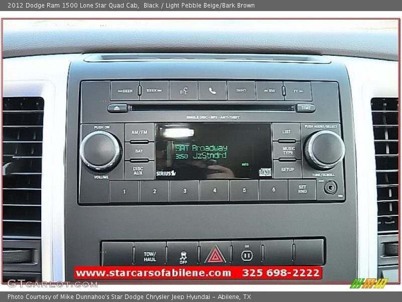 Black / Light Pebble Beige/Bark Brown 2012 Dodge Ram 1500 Lone Star Quad Cab