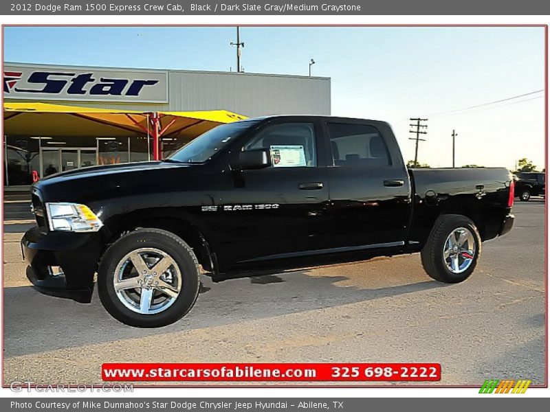 Black / Dark Slate Gray/Medium Graystone 2012 Dodge Ram 1500 Express Crew Cab