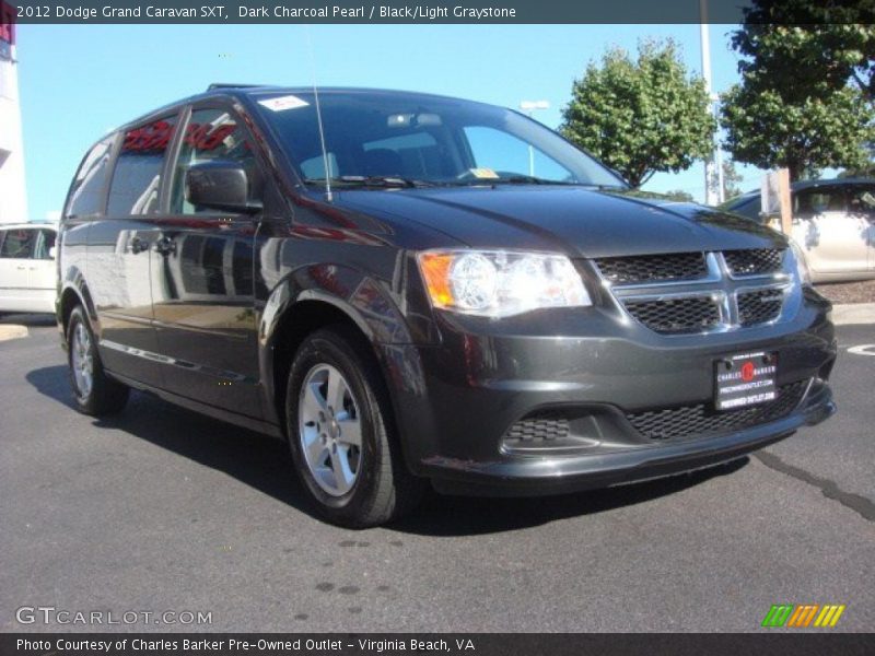Dark Charcoal Pearl / Black/Light Graystone 2012 Dodge Grand Caravan SXT