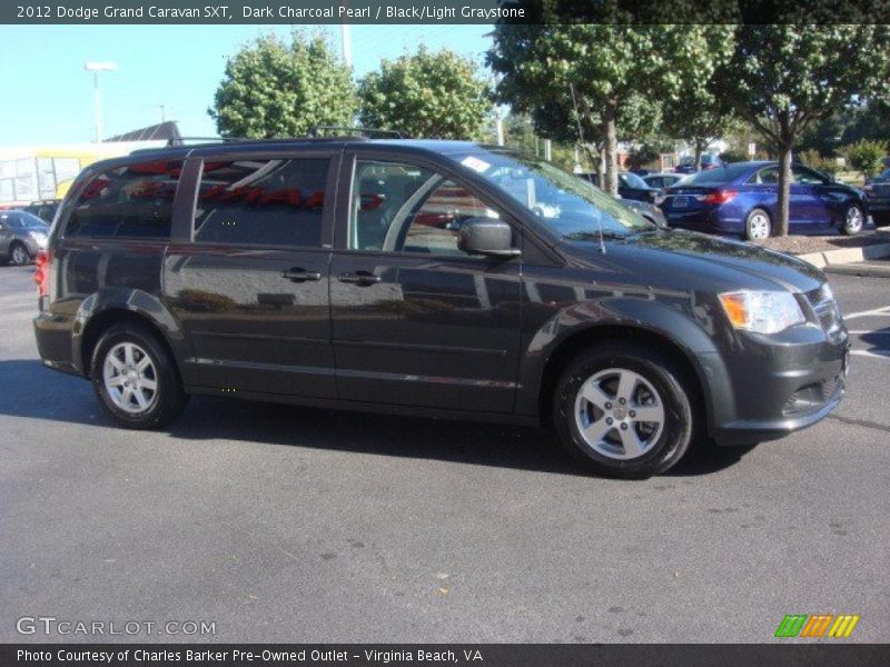 Dark Charcoal Pearl / Black/Light Graystone 2012 Dodge Grand Caravan SXT