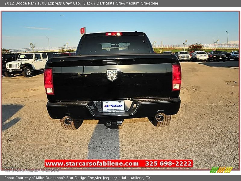 Black / Dark Slate Gray/Medium Graystone 2012 Dodge Ram 1500 Express Crew Cab