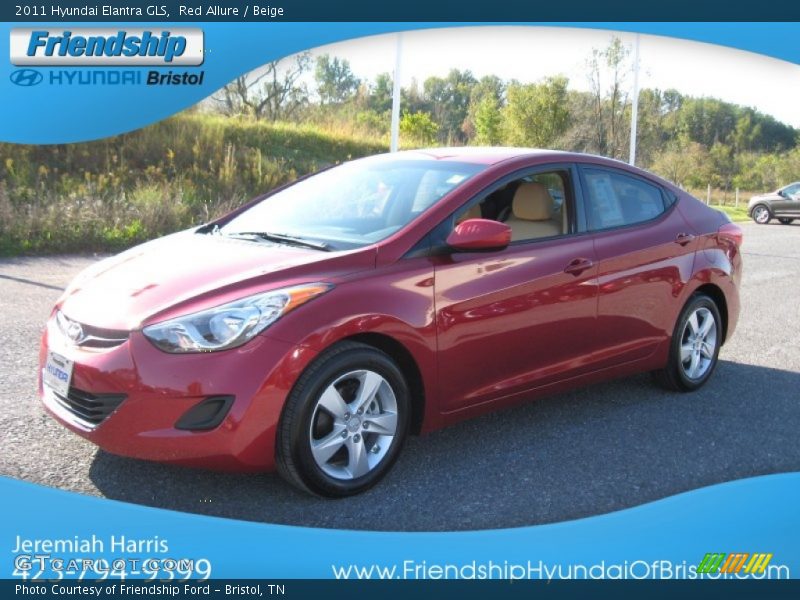 Red Allure / Beige 2011 Hyundai Elantra GLS