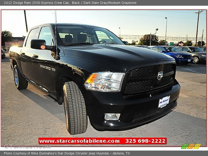Black / Dark Slate Gray/Medium Graystone 2012 Dodge Ram 1500 Express Crew Cab