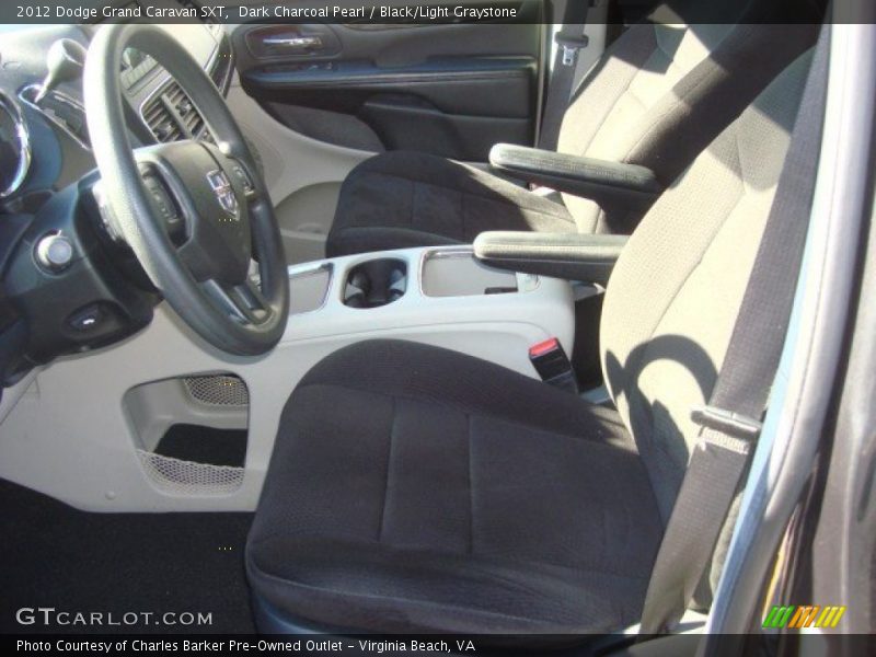 Dark Charcoal Pearl / Black/Light Graystone 2012 Dodge Grand Caravan SXT