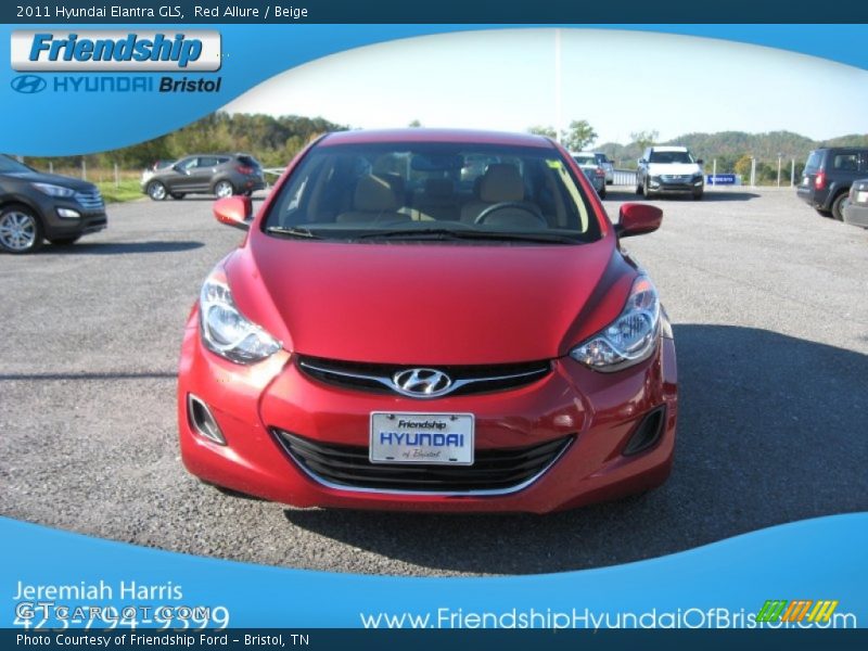 Red Allure / Beige 2011 Hyundai Elantra GLS