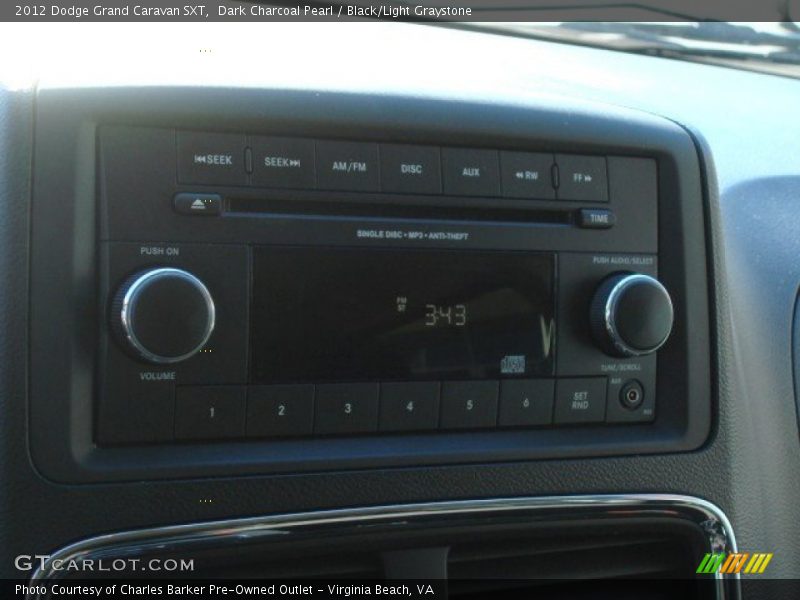 Dark Charcoal Pearl / Black/Light Graystone 2012 Dodge Grand Caravan SXT