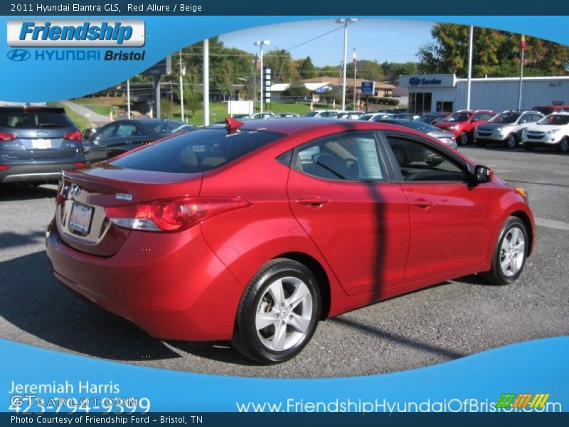 Red Allure / Beige 2011 Hyundai Elantra GLS