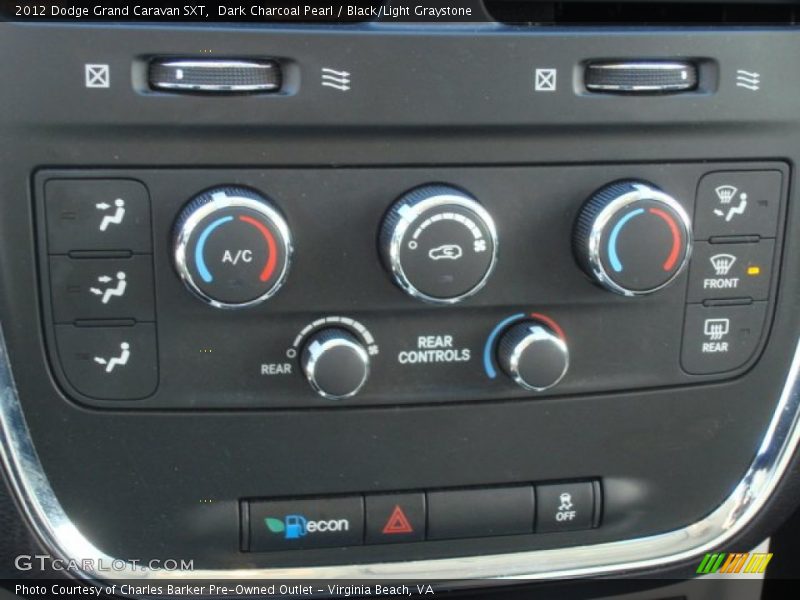 Dark Charcoal Pearl / Black/Light Graystone 2012 Dodge Grand Caravan SXT