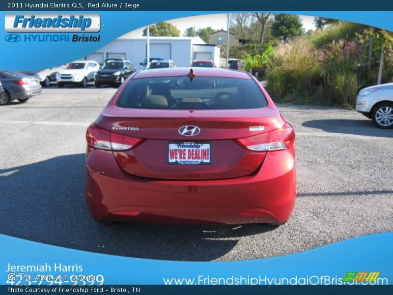 Red Allure / Beige 2011 Hyundai Elantra GLS