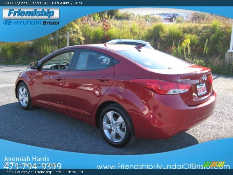 Red Allure / Beige 2011 Hyundai Elantra GLS
