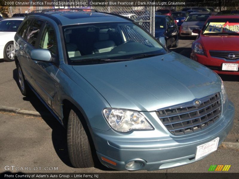Clearwater Blue Pearlcoat / Dark Khaki/Light Graystone 2008 Chrysler Pacifica Touring Signature Series