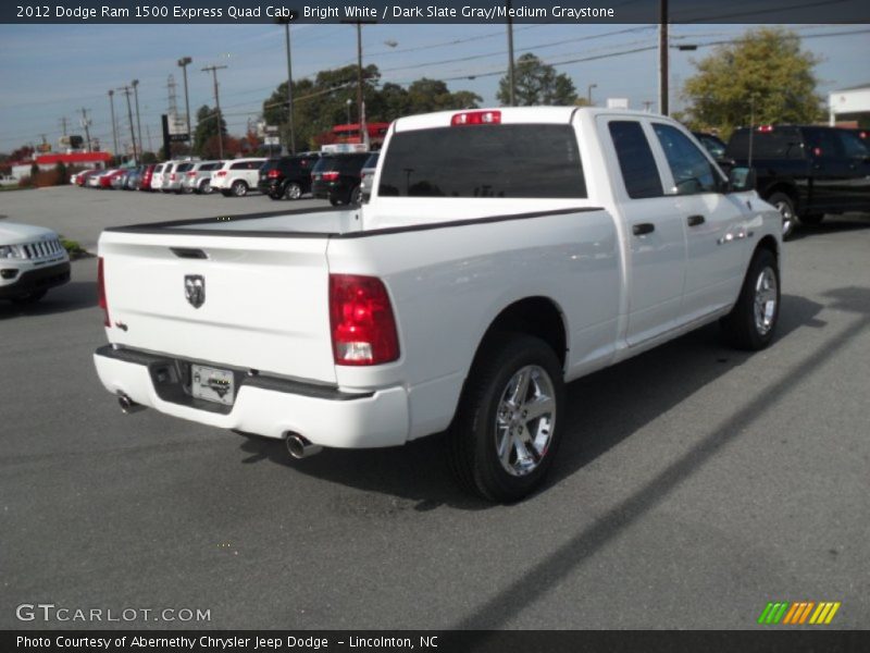 Bright White / Dark Slate Gray/Medium Graystone 2012 Dodge Ram 1500 Express Quad Cab