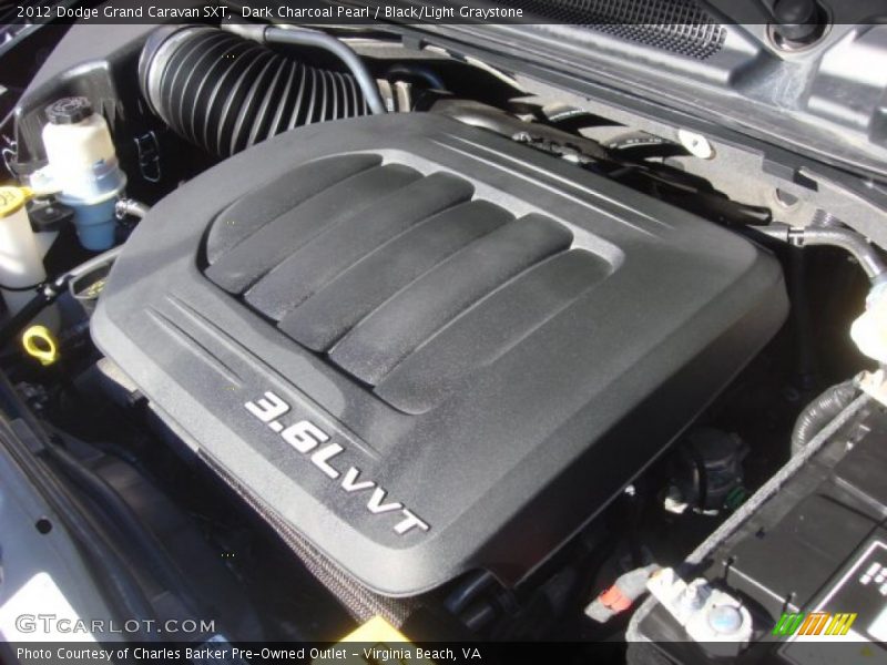 Dark Charcoal Pearl / Black/Light Graystone 2012 Dodge Grand Caravan SXT